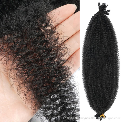 Wholesale Ombre Crochet Springy Afro Kinky Twist Pre-Fluffed Poppin Twist Spring Afro Twist Braid